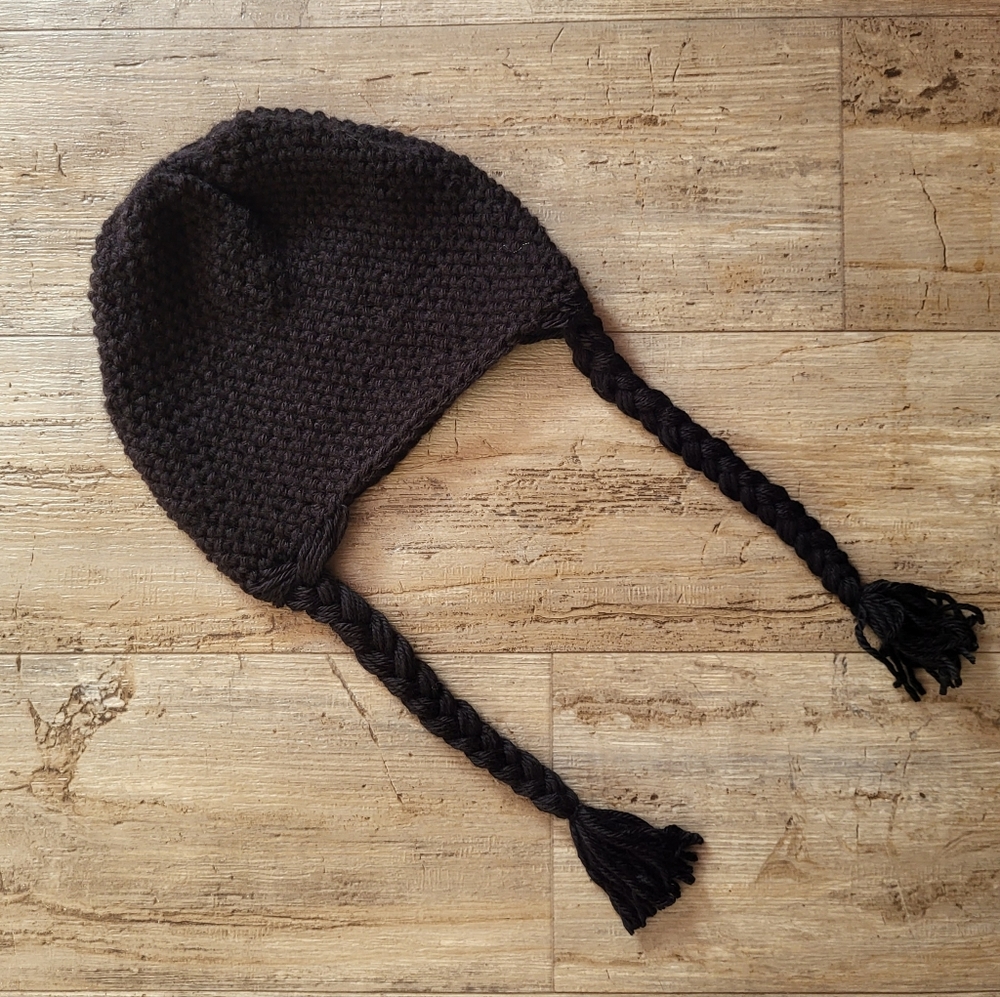 Wednesday Addams hat, 2-4 years, toddler costume hat, new.